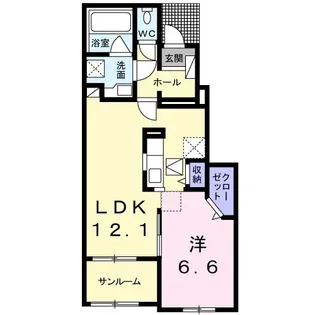 ル タン ヒロ【1階】の間取り