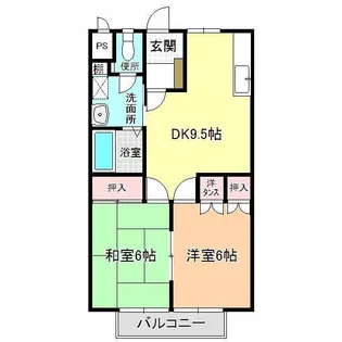 BSハイツ【2階】の間取り