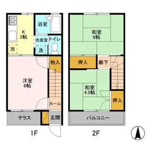 マルシンコーポ A/Bの間取り