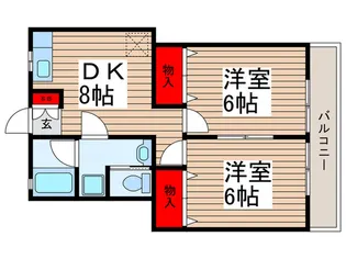 グリーンエイト【1階】の間取り