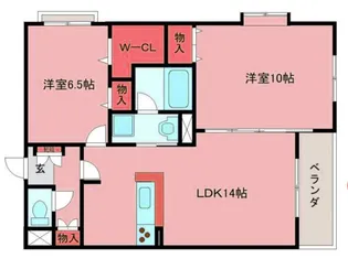 ブランドール峰【2階】の間取り