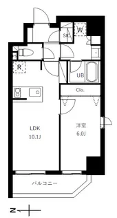 GRANSITE蔵前【8階】の間取り