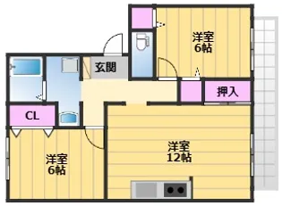 レストハイツ旭【2階】の間取り