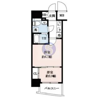 ラシュレエグゼ本町【11階】の間取り