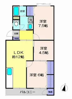 宗岡住宅 2号棟【2階】の間取り