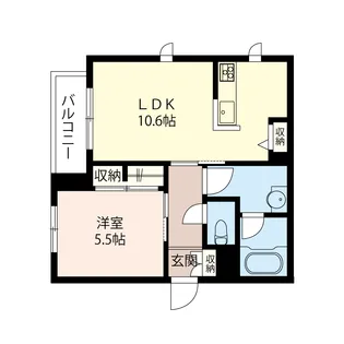 パサージュ仲六郷【3階】の間取り