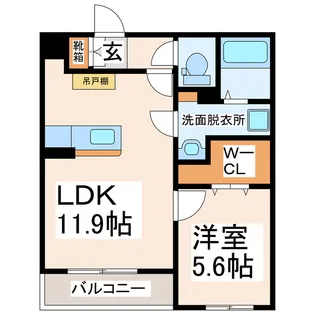 ヴィーナス・ヒルズ近見【4階】の間取り