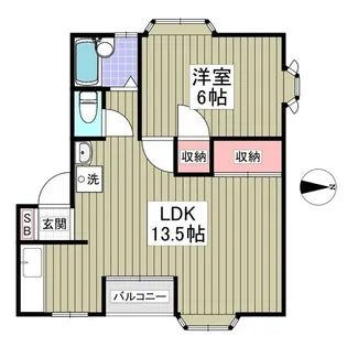 ルビーヒルズC【2階】の間取り