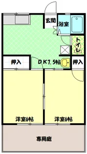 シティハイムがくえん【1階】の間取り