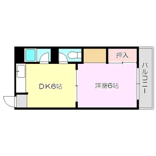 生島ハイツ【3階】の間取り