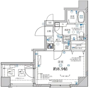 ディアレイシャス日暮里EAST【3階】の間取り