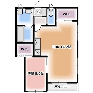 オルル【2階】の間取り