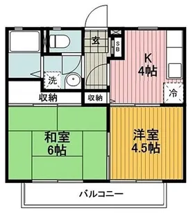 ファミール岡村B【2階】の間取り