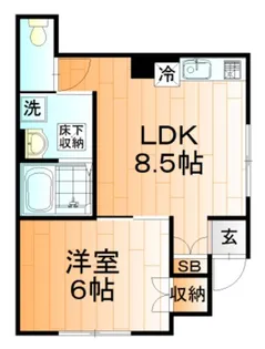 リヴィエラハイム【1階】の間取り