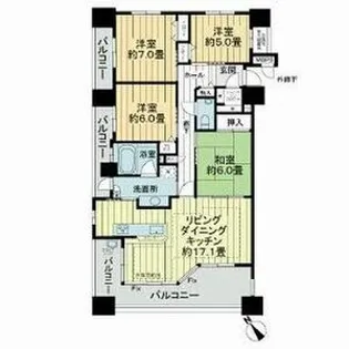 ライオンズステーションプラザ安城【3階】の間取り