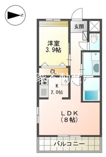 フォンテーヌ K【2階】の間取り