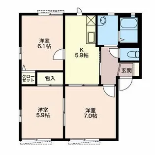 サンセリテのせ A【1階】の間取り