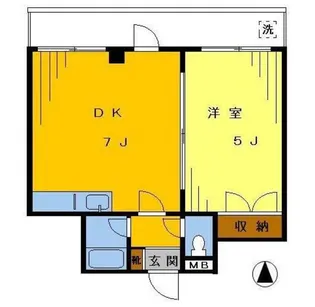 ルミエールマンション【5階】の間取り
