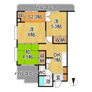マンション瑞凰【3階】の間取り