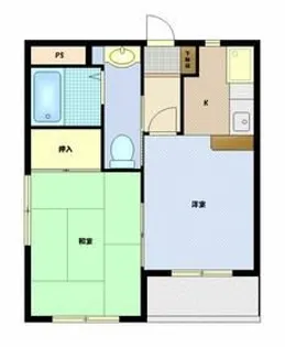 カワイマンション【1階】の間取り