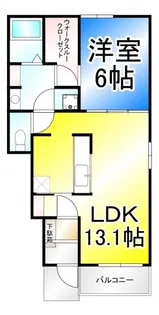 ガーデンヒル杏花【1階】の間取り