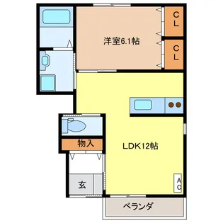 スミール B【1階】の間取り