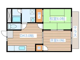 武蔵野ハイツ【1階】の間取り