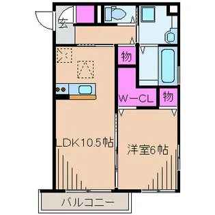 ピフォンテ綱島【1階】の間取り