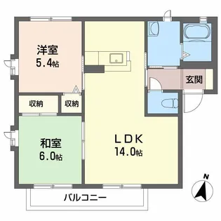 ボンヌメゾン B棟【2階】の間取り