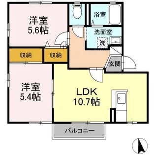 ヴィクトリータウン D【1階】の間取り