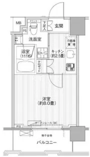 コスモグランス南品川【3階】の間取り