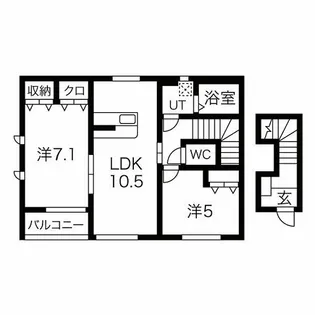 ハピネス江俣【2階】の間取り