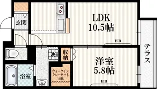 Gino 西荻窪【1階】の間取り
