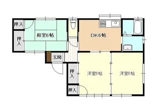 田辺ハイツII【1階】の間取り