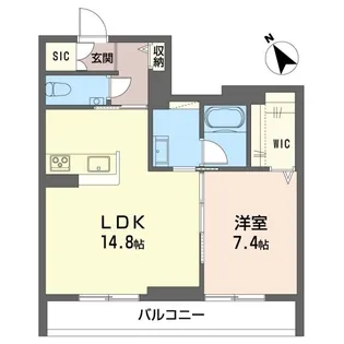 リベラル五軒町【1階】の間取り