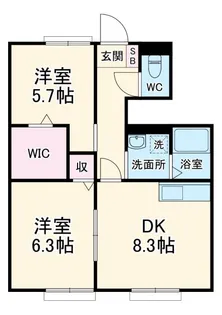 サンシャインクロノス【1階】の間取り