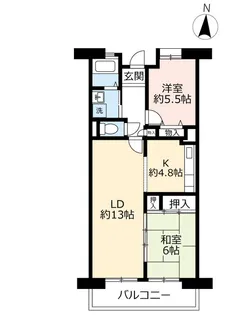 UR茨木学園町【3階】の間取り