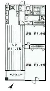 虎ノ門マリンガーデン【15階】の間取り