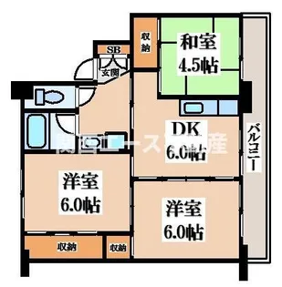 ビレッジハウス鴻田【3階】の間取り