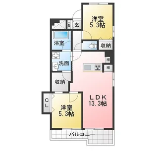 グランデールAS【2階】の間取り