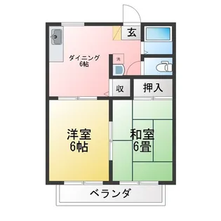 サニーハイツA棟【3階】の間取り