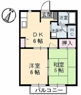 フロイデハイツ【2階】の間取り