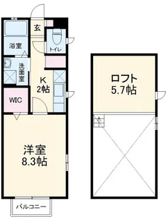クレエ三鷹【1階】の間取り