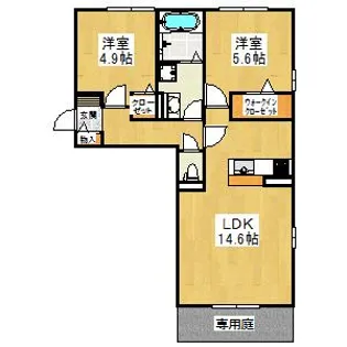 Villa Pino美原【1階】の間取り