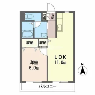 プレミールT・H【1階】の間取り