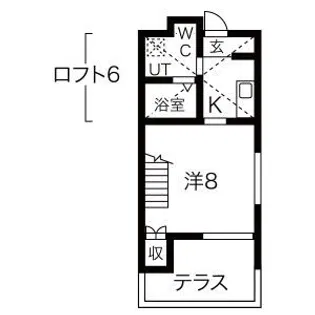 コーポ富貴荘【1階】の間取り