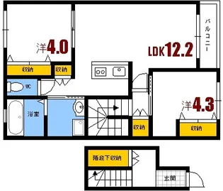 ヘーベルメゾン船越【2階】の間取り
