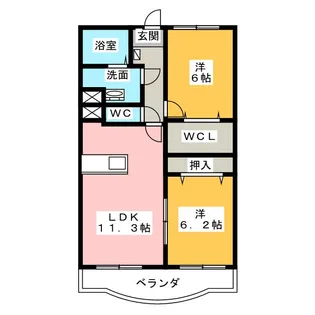 ルピナスA【1階】の間取り