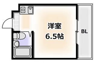 オーシャン恵美須【1階】の間取り