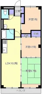 所沢コーポラスH棟【3階】の間取り